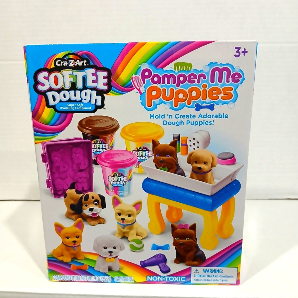 Softee Dough Pamper Me Puppies Playset